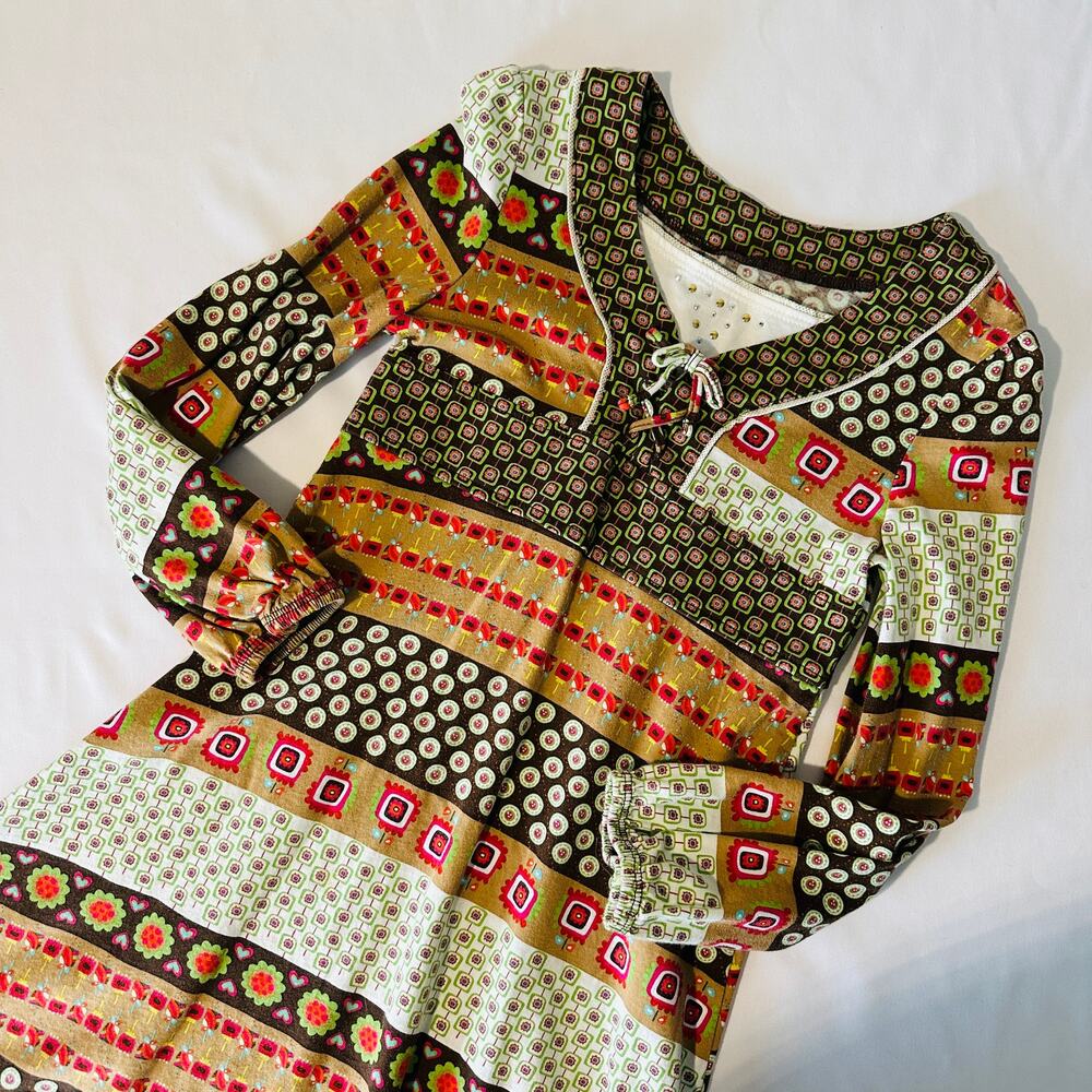 Vintage Y2K TCP The Children's Place Bohemian Long Sleeve Dress Sz 6